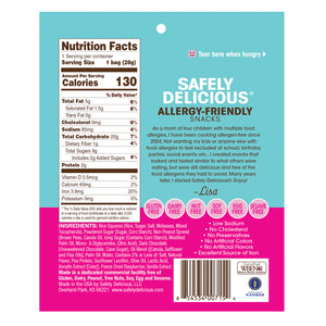 safe for school allergy free snacks raspberry bites
