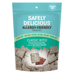 allergy free vegan friendly snacks semi sweet chocolate classic bites